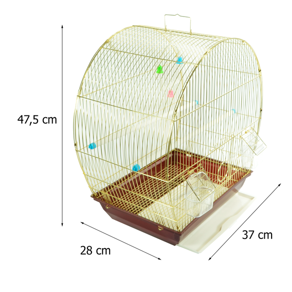 Klatka dla ptak&oacute;w Sunny Pets mosiądz 37x28x47.5 cm A3127GL