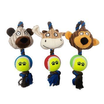 Іграшка ТМ Sunny Pets для собак м'яка з тенісним м'ячем 27х13 см SPD-0277 фото