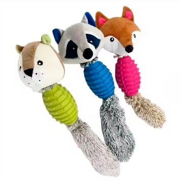 Іграшка ТМ Sunny Pets для собак м'яка з гумовим м'ячем звірятко 10,5х40 см SPD-0280 фото