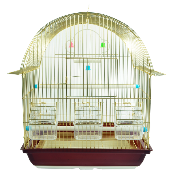 Klatka dla ptak&oacute;w Sunny Pets mosiądz 37x28x46 cm A3110-2GL